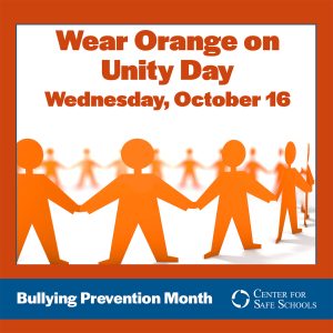 Wear Orange on Unity Day, Wednesday October 16